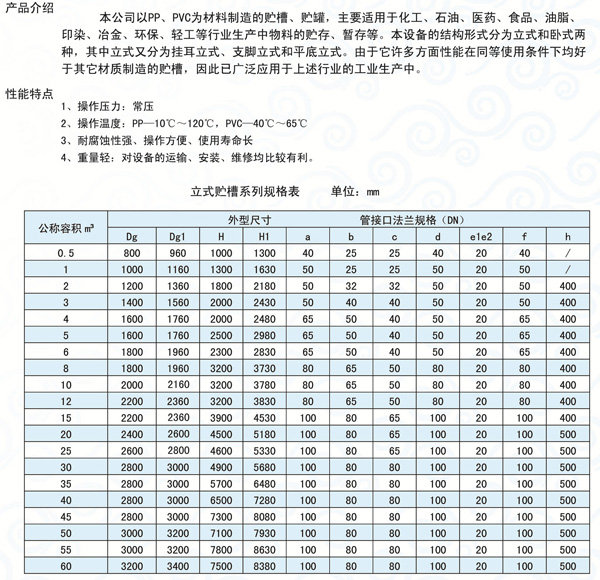 聚丙烯立式储罐