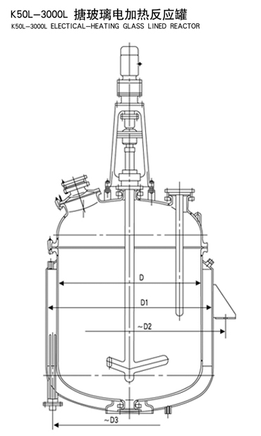 搪玻璃电加热反应釜